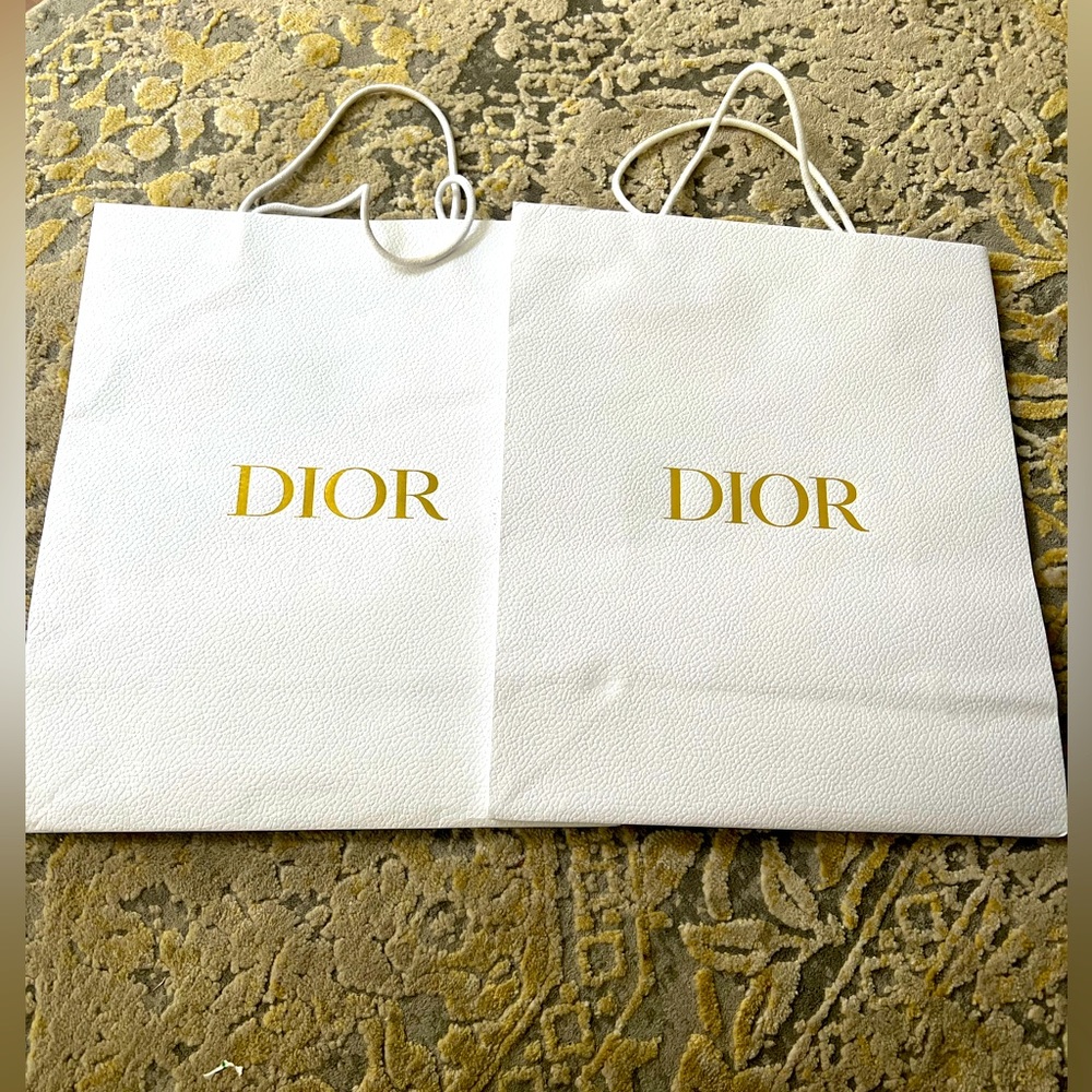 2 Dior Shopping Bags-Large
